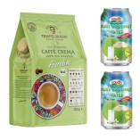 Кофе зерно и 2 кокосовые воды